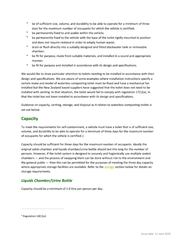 NZ Guide to Certifying Waterless Composting Toilets in RVs Pg2